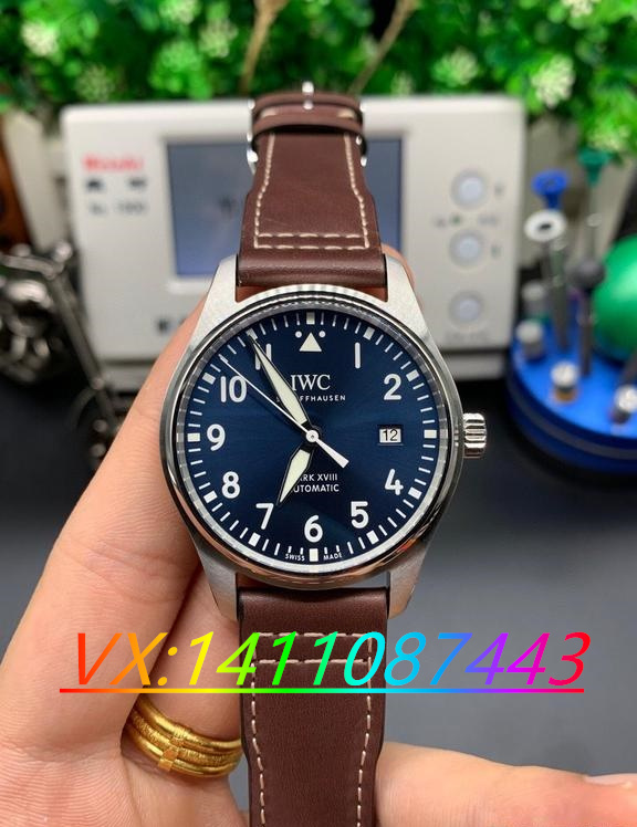 V7厂万国马克十八IW328101雾蓝实拍